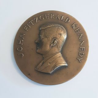 Official 1961 John F Kennedy Bronze Inauguration Medal 2 3/4 " - Medallic Art Co