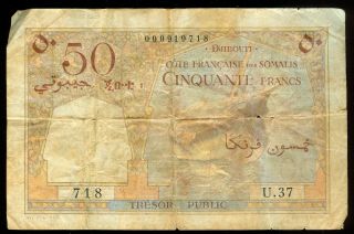 1952 French Somaliland 50 Francs