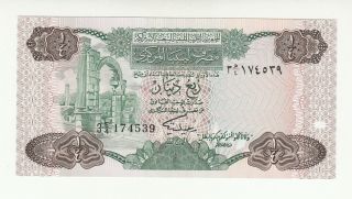 Libya 1/4 Dinar 1984 Unc P47 @