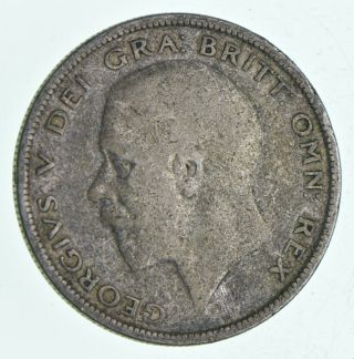 World Coin - 1934 Great Britain 1/2 Crown - World Silver Coin - 13.  8g 779