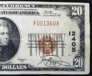 1929 $20.  00 National Currency,  The Safe Deposit National Bank of Bedford,  MA 3