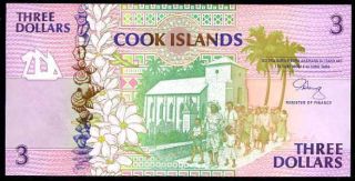 Cook Islands 3 Dollars 1992 Prefix Aaa P 7 Uncirculated