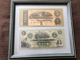 Confederate Currency $5 Confederate States Of America,  Richmond,  $5 Bern