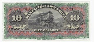Costa Rica: Banknote - 10 Colones Train Remainder S174r - Unc