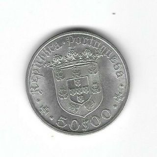 Portugal:50 Escudo 1961 Silver Unc (see Scans)
