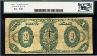 1891 $1 FR.  351 Large Size One Dollar Treasury Note SN B37978874 G6 Legacy 2