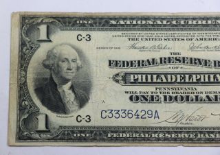 1918 $1 One Dollar Federal Reserve Note FR 714 Tehee - Burke Hardt - Passmore Blanke 2