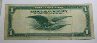 1918 $1 One Dollar Federal Reserve Note FR 714 Tehee - Burke Hardt - Passmore Blanke 4