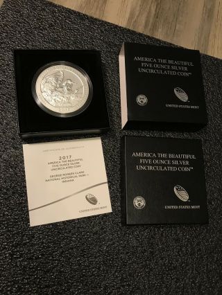 2017 - P George Rogers Clark Indiana 5 Oz 999 Silver America The 17an