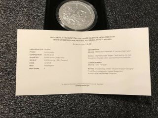 2017 - P George Rogers Clark Indiana 5 OZ 999 Silver America the 17AN 4