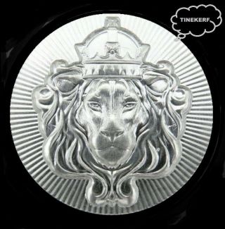 Scottsdale Lion 5 Troy Oz.  Stacker Round {unc}.  999 Pure Fine Silver Bullion