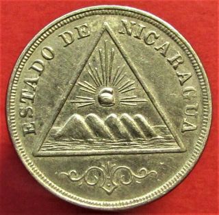 Coin Nicaragua 5 Centavos 1898.