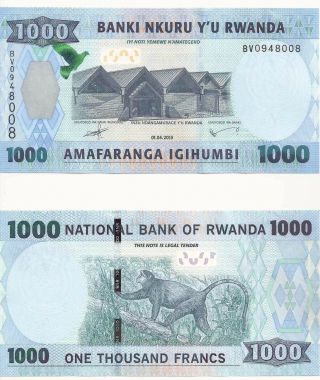 Rwanda 1000 Francs (2015) Issue Banknote Unc