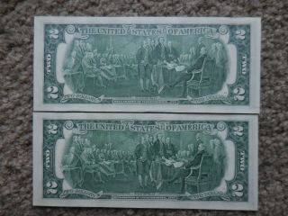 1976 $2 US Bills - 13 Consecutive Serial Numbers - York 