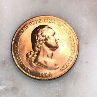 President George Washington Peace And Friendship Inaugural Medal Coin Token