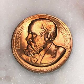 President Benjamin Harrison Inaugural Peace And Friendship Medal Coin Token