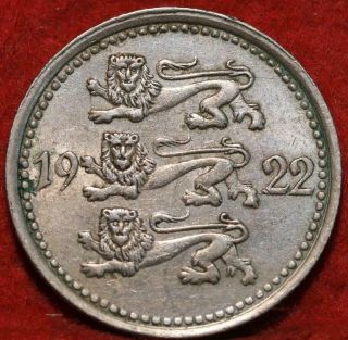 1922 Estonia 5 Marka Foreign Coin