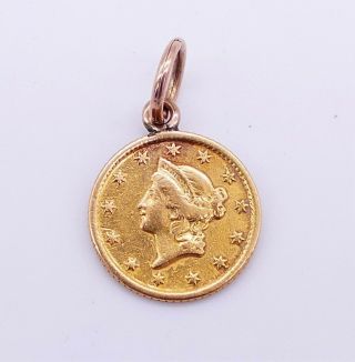 1853 - O Us Liberty Head $1 Gold Coin