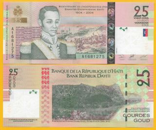 Haiti 25 Gourdes P - 273 2004 Unc Banknote