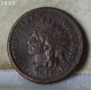 1877 Indian Head Cent " Vg Corrosion " S/h After 1st Item