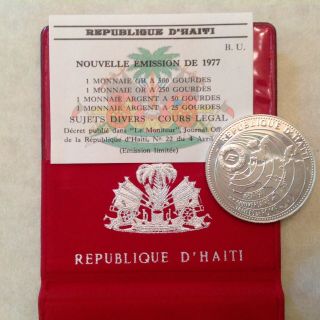 1978 Haiti 50 Silver Gourdes Proof In Packaging - European Market