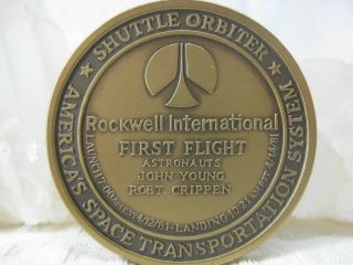 Space Shuttle First Flight Rockwell International Bronze Medal 2