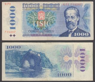 Czechoslovakia 1000 Korun 1985 (vf, ) Banknote P - 98 Tisic