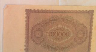 100,  000 MARK REICHSBANKNOTE 01 FEB 1923 BERLIN GERMANY 3
