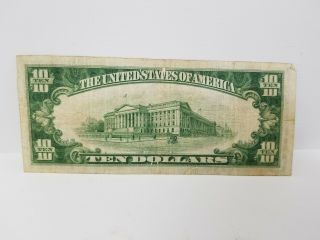 1929 National Bank of Los Angles National Currency Brown Seal $10 Ten Dollars 4