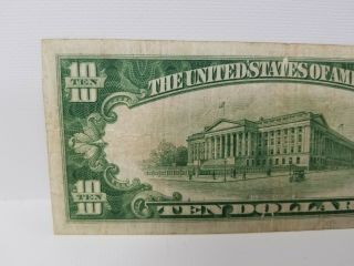 1929 National Bank of Los Angles National Currency Brown Seal $10 Ten Dollars 5