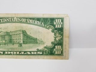 1929 National Bank of Los Angles National Currency Brown Seal $10 Ten Dollars 6
