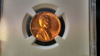 1962 D Lincoln Cent Ms 66 Rd Ngc Bright Red