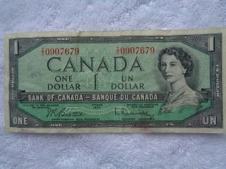 1954 Canada Three $1 Notes and Two $2 Notes 5