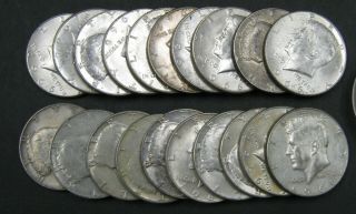 Kennedy 40 Silver Half Dollars.  Roll Of (20) $10 Face.  Below Silver Value
