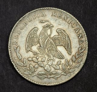 1848,  Mexico (1st Republic).  Silver 4 Reales " Half Cap Dollar " Coin.  Guanajuato