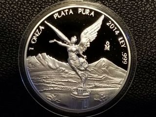 2014 Mexico 1 Oz Silver Libertad Proof In Capsule - Key Date 4,  700 Minted Rare