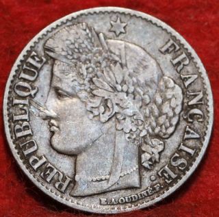 1850a France 20 Centimes Silver Foreign Coin