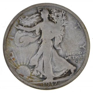 Key Date - 1917 - D Obverse Walking Liberty Silver Half Dollar 460