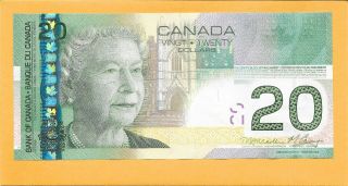 2004 Canadian 20 Dollar Bill Bic0470389 Crisp (unc)