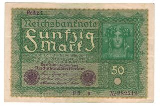 Germany Reichsbanknotes 1898,  1915,  1919 3