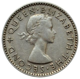 RHODESIA & NYASALAND 6 Pence 1957 VF Lion 2