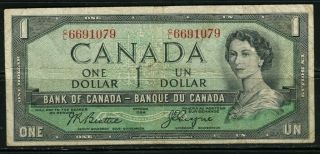 . Paper Money Canada 1954 1 Dollar Cl 6691079