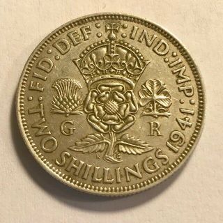 Great Britain - George Vi - Silver Florin - 2 Shillings - 1941 -
