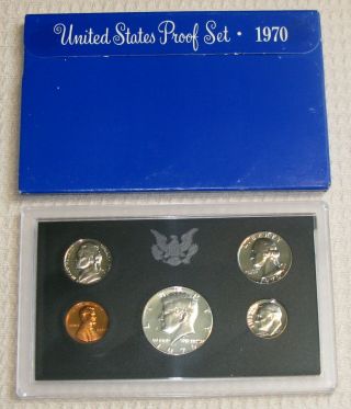 1970 - S Us Proof Set – 5 Coins - Government Package