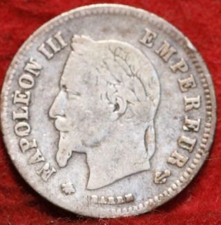 1866a France 20 Centimes Silver Foreign Coin