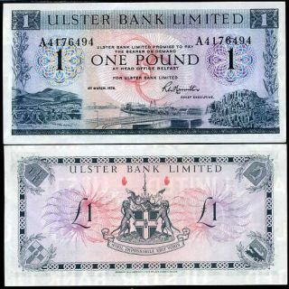 Northern Ireland 1 Pound 1976 P 325 Crisp But Aunc About Unc
