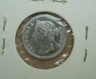 Straits Settlements 1901 Malaya Queen Victoria 5 Cents Coin