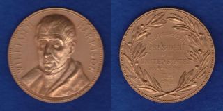 Us Large Size 3 " William Henry Harrison Inaugural/memorial Medal - - - Rdag