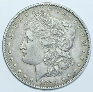 Usa United States Morgan Dollar,  1881,  Orleans Silver Coin Au - 50