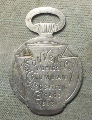 World’s Columbian Exposition Chicago 1893 Keystone Watch Case Co Opener